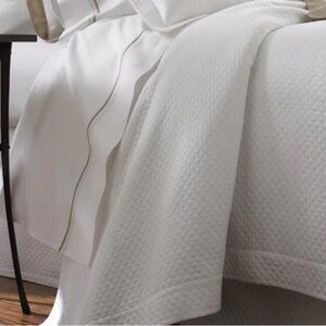 NEW Legacy Home Twin 100% Cotton Quilt Coverlet White Made In USA